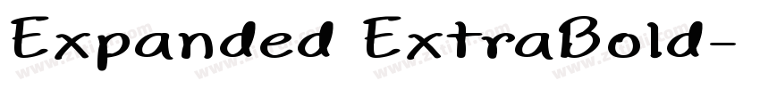 Expanded ExtraBold字体转换